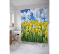 Штора (занавеска) для ванной JoyArty "Небесная высь" из сатена, 180х200 см с крючками, sc_14134