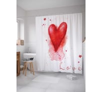 Штора (занавеска) для ванной JoyArty "Любовная фантазия" из сатена, 180х200 см с крючками, sc_16462