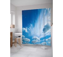 Штора (занавеска) для ванной JoyArty "Небесный водопад" из сатена, 180х200 см с крючками, sc_13012