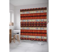 Штора (занавеска) для ванной JoyArty "Воображаемая история" из сатена, 180х200 см с крючками, sc_11662