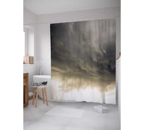 Штора (занавеска) для ванной JoyArty "Небесная вуаль" из сатена, 180х200 см с крючками, sc_16574