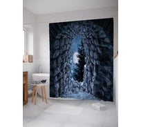 Штора (занавеска) для ванной JoyArty "Ночной побег" из сатена, 180х200 см с крючками, sc_15448