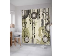 Штора (занавеска) для ванной JoyArty "Пора ловить сны" из сатена, 180х200 см с крючками, sc_15870