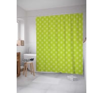 Штора (занавеска) для ванной JoyArty "Цветочная теплота" из сатена, 180х200 см с крючками, sc_29552