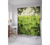 Штора (занавеска) для ванной JoyArty "Широкие леса" из сатена, 180х200 см с крючками, sc_15835