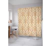 Штора (занавеска) для ванной JoyArty "Классический орнамент" из сатена, 180х200 см с крючками, sc_13540