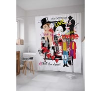 Штора (занавеска) для ванной JoyArty "Новая коллекция" из сатена, 180х200 см с крючками, sc_21061