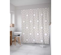 Штора (занавеска) для ванной JoyArty "Звездные фантомы" из сатена, 180х200 см с крючками, sc_18409