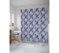 Штора (занавеска) для ванной JoyArty "Традиции плетения" из сатена, 180х200 см с крючками, sc_29513