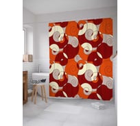 Штора (занавеска) для ванной JoyArty "Спиральные волны красок" из сатена, 180х200 см с крючками, sc_21921