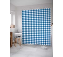 Штора (занавеска) для ванной JoyArty "Фон в клетку" из сатена, 180х200 см sc_378771