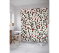 Штора (занавеска) для ванной JoyArty "Растущая любовь" из сатена, 180х200 см с крючками, sc_11725