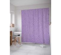 Штора (занавеска) для ванной JoyArty "Цветочный клад" из сатена, 180х200 см с крючками, sc_29555