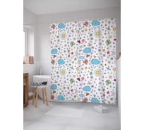 Штора (занавеска) для ванной JoyArty "Погодные явления" из сатена, 180х200 см с крючками, sc_17944