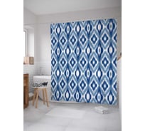 Штора (занавеска) для ванной JoyArty "Морозные сигналы" из сатена, 180х200 см с крючками, sc_18050