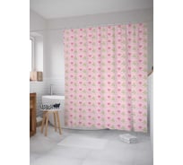 Штора (занавеска) для ванной JoyArty "Бесконечность любви" из сатена, 180х200 см с крючками, sc_12619