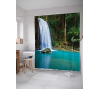 Штора (занавеска) для ванной JoyArty "Успокаивающий шум воды" из сатена, 180х200 см с крючками, sc_14565
