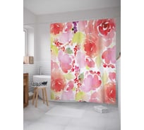 Штора (занавеска) для ванной JoyArty "Аромат воображения" из сатена, 180х200 см с крючками, sc_14542