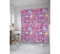 Штора (занавеска) для ванной JoyArty "Приготовление к балу" из сатена, 180х200 см с крючками, sc_11978