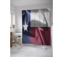 Штора (занавеска) для ванной JoyArty "Республика Техас" из сатена, 180х200 см с крючками, sc_10223