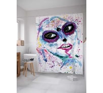 Штора (занавеска) для ванной JoyArty "Современное искусство" из сатена, 180х200 см с крючками, sc_19068