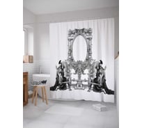 Штора (занавеска) для ванной JoyArty "Защитное место" из сатена, 180х200 см с крючками, sc_12083