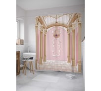 Штора (занавеска) для ванной JoyArty "Королевский зал" из сатена, 180х200 см с крючками, sc_11956