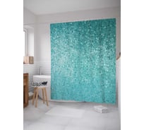 Штора (занавеска) для ванной JoyArty "Каменный порядок" из сатена, 180х200 см с крючками, sc_12030