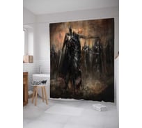 Штора (занавеска) для ванной JoyArty "Воинственная армия" из сатена, 180х200 см с крючками, sc_19124