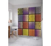 Штора (занавеска) для ванной JoyArty "Искусственная иллюзия" из сатена, 180х200 см с крючками, sc_18863