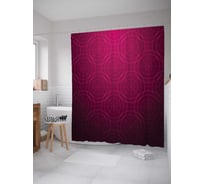 Штора (занавеска) для ванной JoyArty "Сон чертежника" из сатена, 180х200 см с крючками, sc_22148