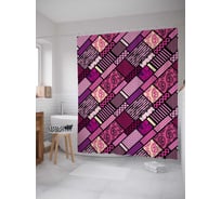 Штора (занавеска) для ванной JoyArty "Креативная правда" из сатена, 180х200 см с крючками, sc_22145