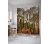 Штора (занавеска) для ванной JoyArty "Ожидание зимы" из сатена, 180х200 см с крючками, sc_19029