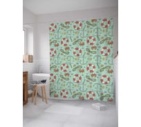 Штора (занавеска) для ванной JoyArty "Морская текстура" из сатена, 180х200 см с крючками, sc_12515