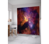 Штора (занавеска) для ванной JoyArty "Захватывающее пространство" из сатена, 180х200 см с крючками, sc_13780