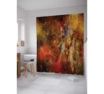 Штора (занавеска) для ванной JoyArty "Космическая загадка" из сатена, 180х200 см с крючками, sc_13777