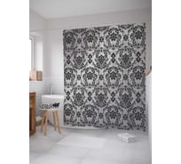 Штора (занавеска) для ванной JoyArty "Нейтральная фантазия" из сатена, 180х200 см с крючками, sc_13542