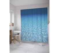 Штора (занавеска) для ванной JoyArty "Водная пустошь" из сатена, 180х200 см с крючками, sc_10279