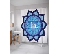 Штора (занавеска) для ванной JoyArty "Знак гармонии" из сатена, 180х200 см с крючками, sc_18742