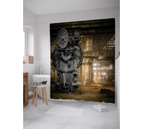 Штора (занавеска) для ванной JoyArty "Сложный механизм" из сатена, 180х200 см с крючками, sc_10939