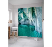 Штора (занавеска) для ванной JoyArty "Прекрасная пещера" из сатена, 180х200 см с крючками, sc_19435