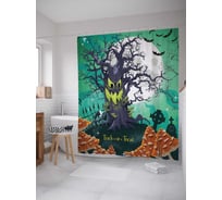 Штора (занавеска) для ванной JoyArty "Зачарованное дерево" из сатена, 180х200 см с крючками, sc_19412
