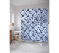 Штора (занавеска) для ванной JoyArty "Декорация с трещинами" из сатена, 180х200 см с крючками, sc_19443