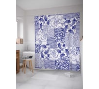 Штора (занавеска) для ванной JoyArty "Океанский мираж" из сатена, 180х200 см с крючками, sc_18324