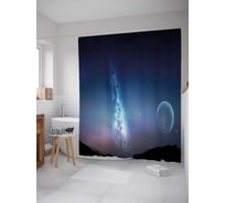 Штора (занавеска) для ванной JoyArty "Ночные чудеса" из сатена, 180х200 см с крючками, sc_18116