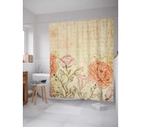 Штора (занавеска) для ванной JoyArty "Сад фантазий" из сатена, 180х200 см с крючками, sc_16601