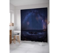 Штора (занавеска) для ванной JoyArty "Звездное небо" из сатена, 180х200 см с крючками, sc_18120