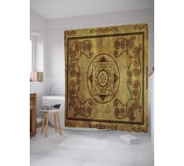 Штора (занавеска) для ванной JoyArty "Магическая карта" из сатена, 180х200 см с крючками, sc_19355