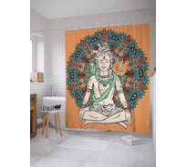 Штора (занавеска) для ванной JoyArty "Реальная природа" из сатена, 180х200 см с крючками, sc_19245