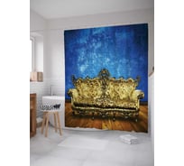 Штора (занавеска) для ванной JoyArty "Диван в стиле Барокко" из сатена, 180х200 см с крючками, sc_12090